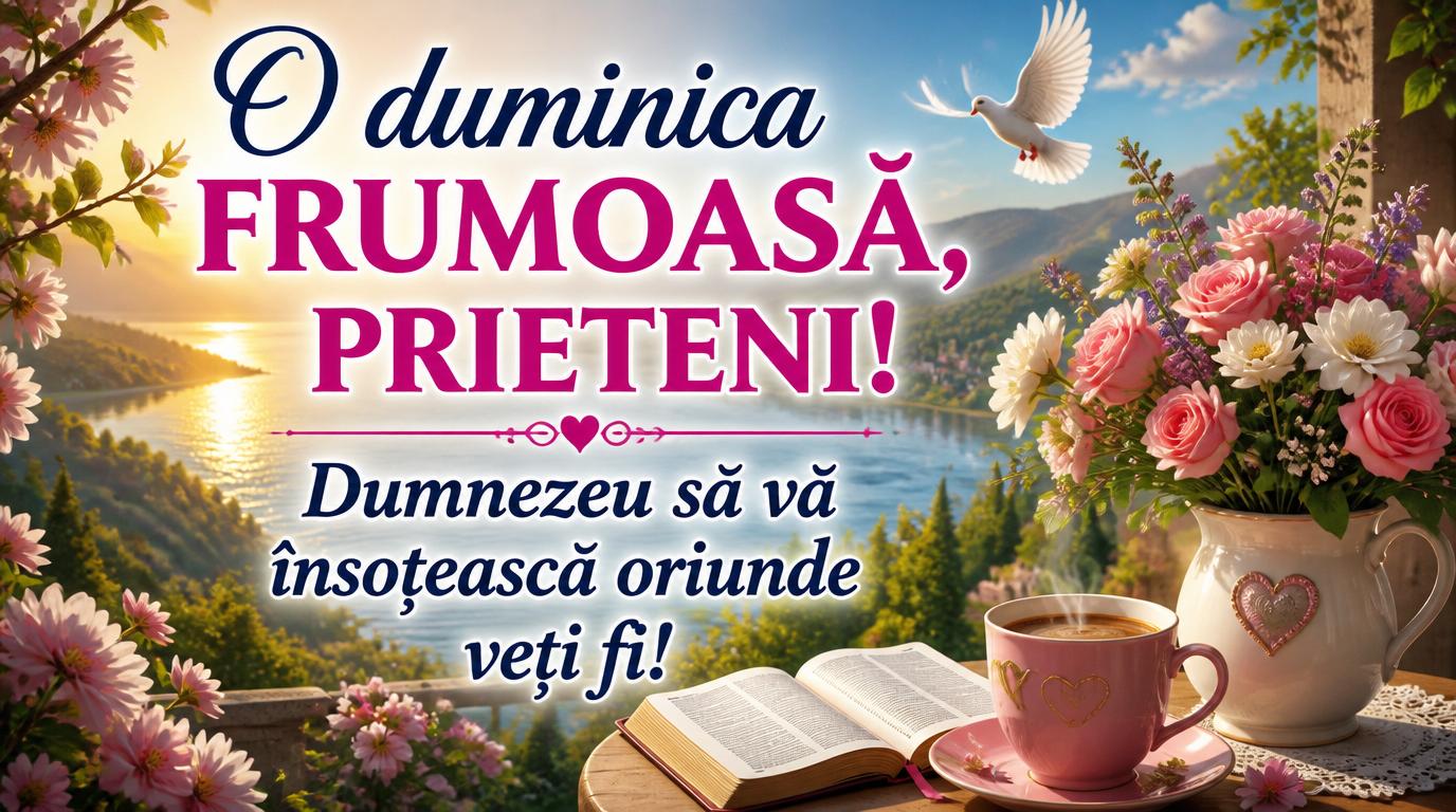 O duminica FRUMOASĂ, PRIETENI! Dumnezeu să vă însoțească oriunde veți fi!