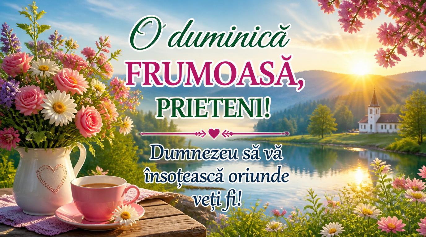 O duminica FRUMOASĂ, PRIETENI! Dumnezeu să vă însoțească oriunde veți fi!