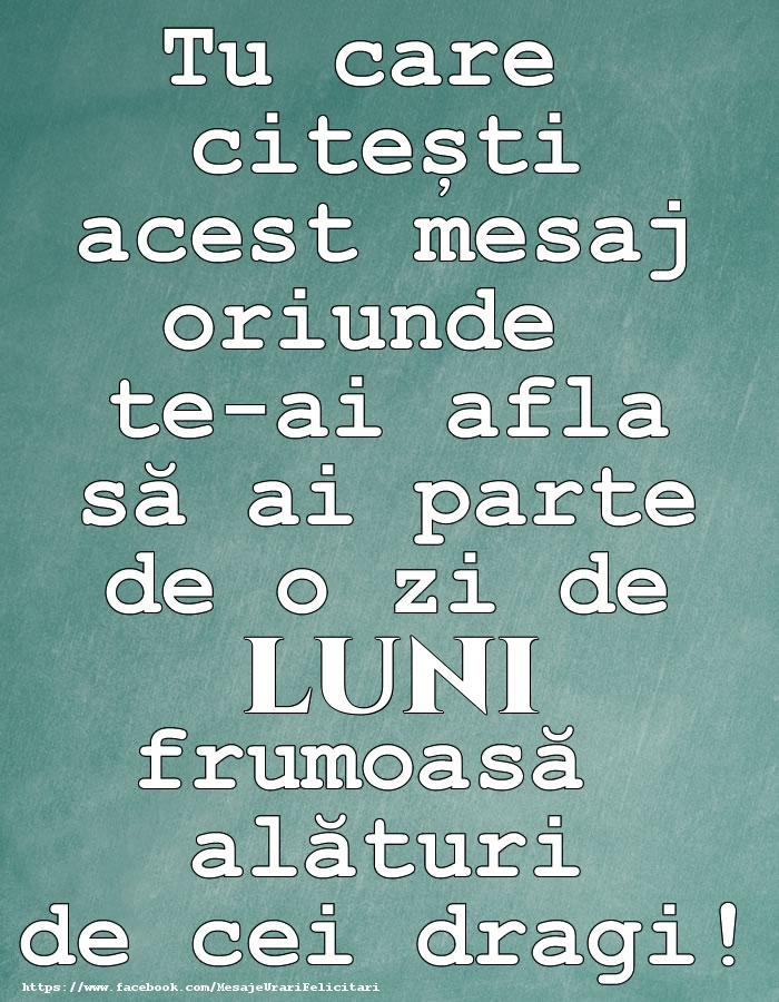 O zi de luni frumoasă!