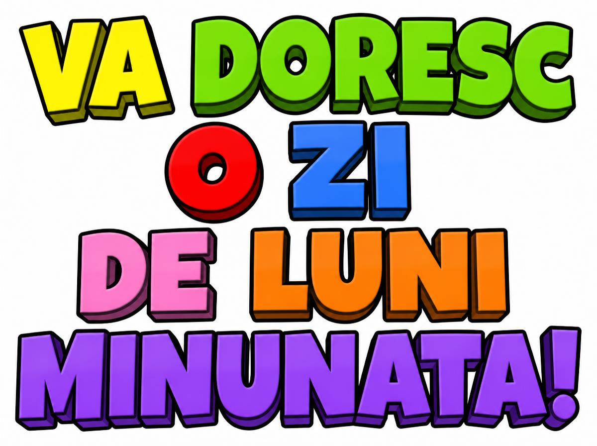 Va doresc o zi de luni minunata!