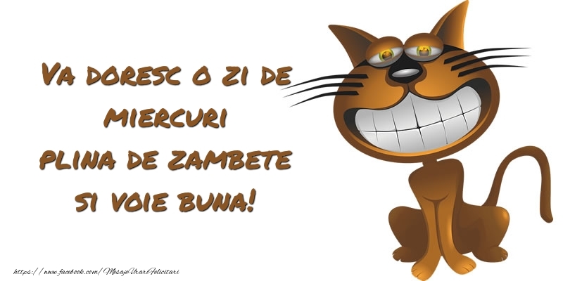 Va doresc o zi de miercuri plina de zambete si voie buna!