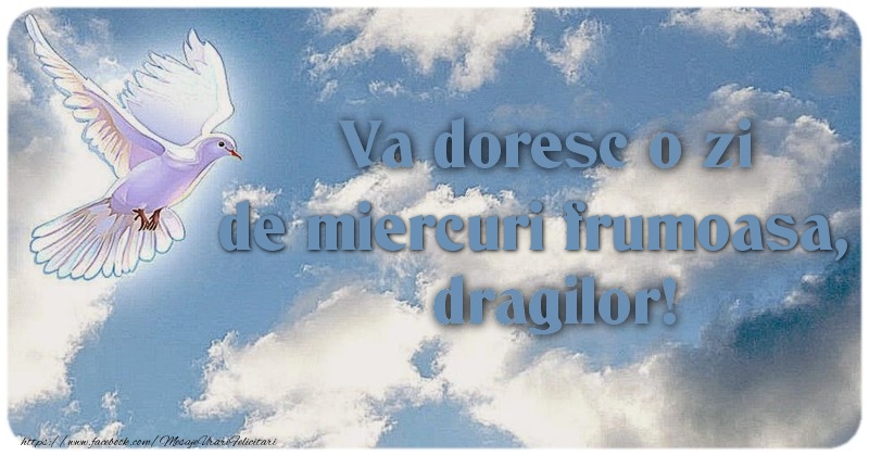 Va doresc o zi de miercuri frumoasa, dragilor!