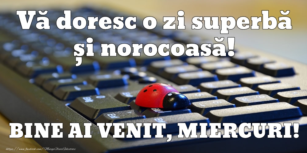 Vă doresc o zi superbă și norocoasă! Bine ai venit, miercuri!
