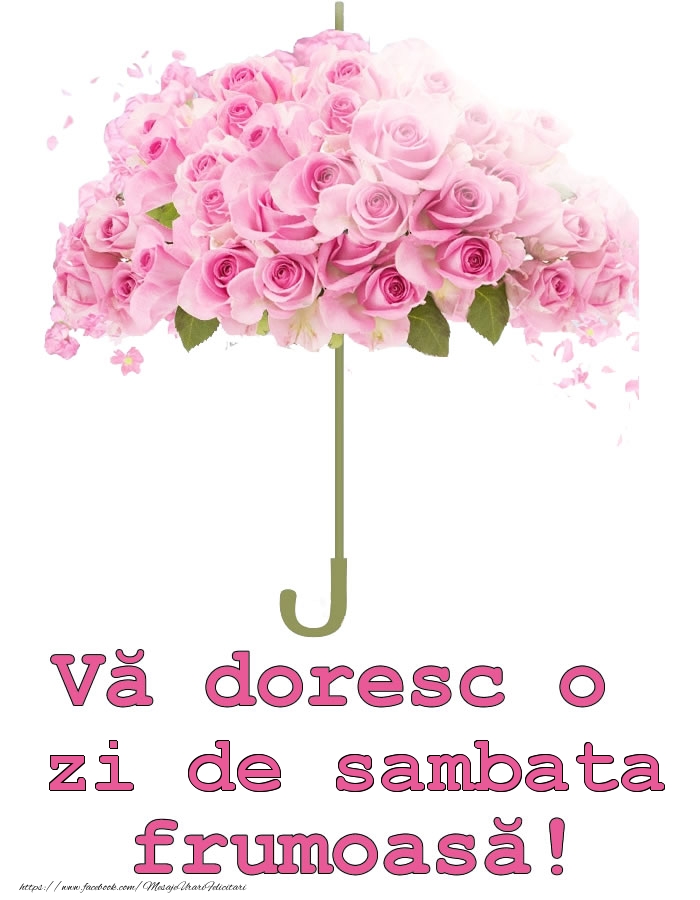Vă doresc o zi de sambata frumoasă!