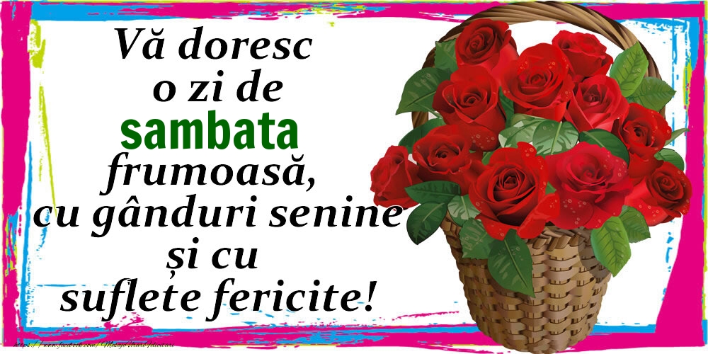 O zi  de sambata frumoasă!