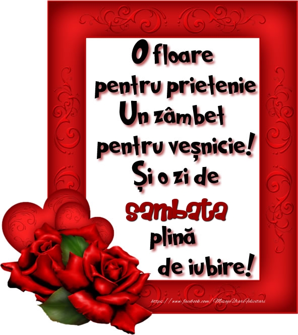 O zi de sambata plină de iubire!